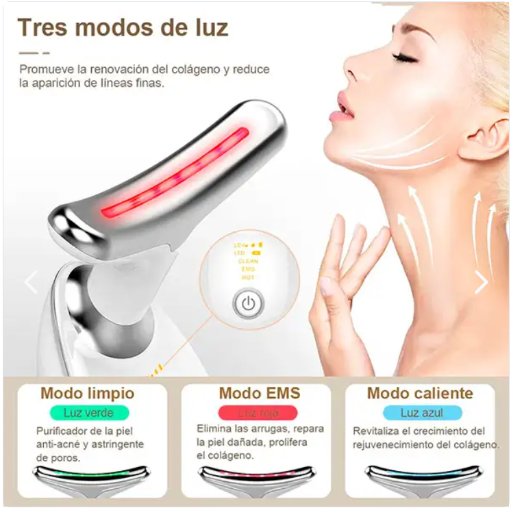SlimFace: Masajeador Facial 3 En 1 Antiarrugas y Papada